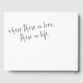 Rustique Mariage livre d'hôtes noir et blanc (Verso)