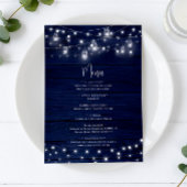 Rustique Marine Bois Mason Jars Lumières Menu Mari