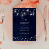 Rustique Marine Bois Mason Jars Lumières Menu Mari