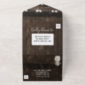 Rustique Mason Jar Faire-part de mariage en tonnea (Dehors)