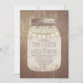Rustique Mason Jar Invitations de mariage (Devant)