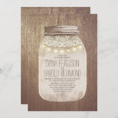 Rustique Mason Jar Invitations de mariage (Devant / Derrière)