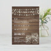 Rustique Mason Jars Faire-part de mariage (Debout devant)