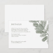 Rustique minimaliste Mariage hiver Détails Cartes (Devant / Derrière)