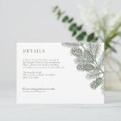 Rustique minimaliste Mariage hiver Détails Cartes (Debout devant)