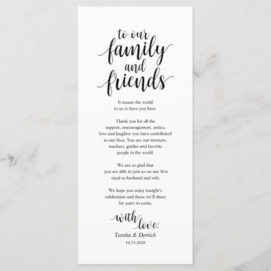 Rustique moderne, Black Place Setting Merci Cartes (Devant)