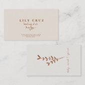 Rustique moderne Botanique Carte de visite personn (Devant / Derrière)