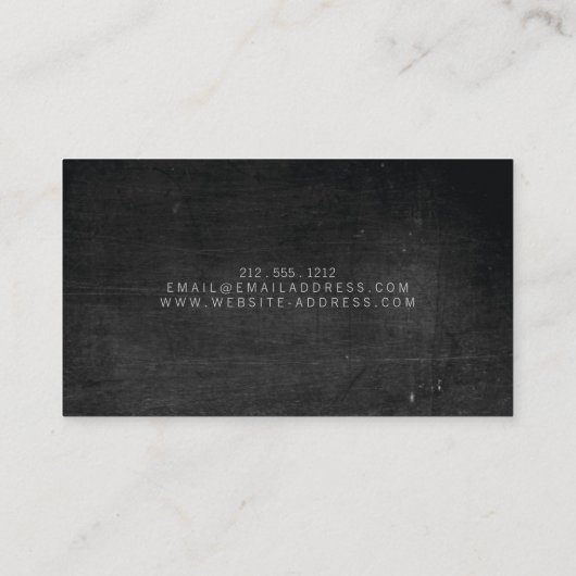 Rustique moderne Handyman, Carte de visite de cons (Dos)