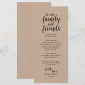 Rustique moderne, Kraft Cadre Carte de remerciemen (Devant / Derrière)