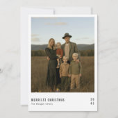Rustique moderne Merriest Noël Famille Carte photo (Devant)