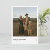 Rustique moderne Merriest Noël Famille Carte photo (Debout devant)