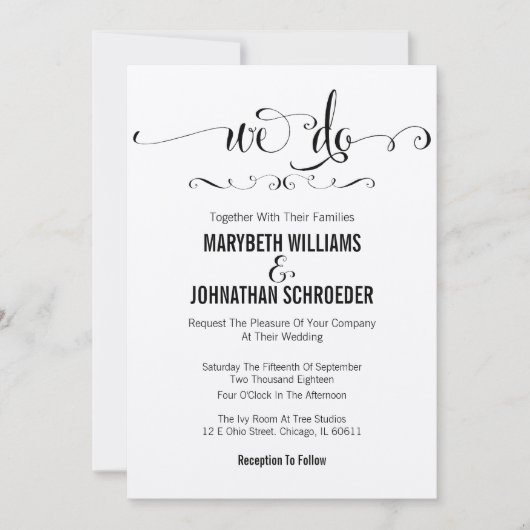 Rustique moderne Nous faisons Script Faire-part de (Devant)