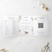Rustique Montagne Bleu & Or | Programme de Mariage (Intérieur)