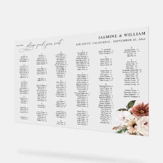 Rustique N Boho Floral Alphabétique Graphique de s (Angle)