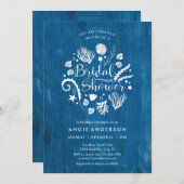 Rustique Nautique Vie Marine Nautique Invitation d (Devant / Derrière)