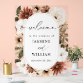 Rustique Neutral Boho Floral Mariage Bienvenue (Mariage)