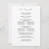 Rustique Neutre Boho Floral Mariage programme de c (Dos)