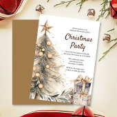 Rustique Noël Tree Fête Invitation