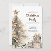 Rustique Noël Tree Fête Invitation (Devant)