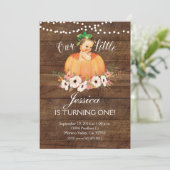 Rustique Notre Citrouille tourne une invitation (Debout devant)