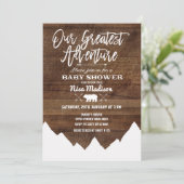 Rustique Notre plus grande carte Baby shower avent (Debout devant)