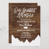 Rustique Notre plus grande carte Baby shower avent (Devant / Derrière)