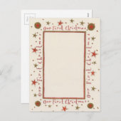 Rustique notre première carte de Noël (Devant / Derrière)