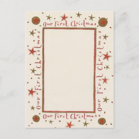 Rustique notre première carte de Noël (Devant)