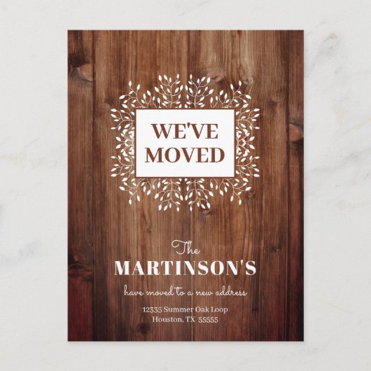 Rustique Nous avons déplacé la carte postale Chang (Devant)