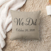 Rustique "nous avons fait" coussin de date de (Couverture)