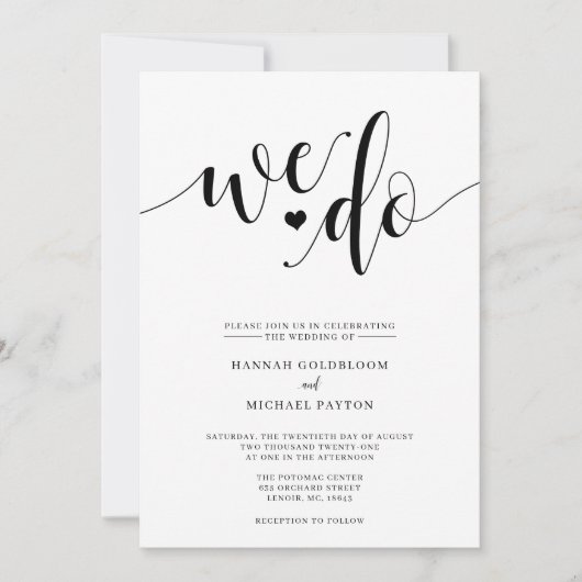 Rustique Nous faisons Faire-part de mariage (Devant)