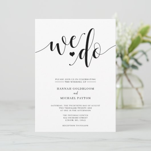 Rustique Nous faisons Faire-part de mariage (Debout devant)