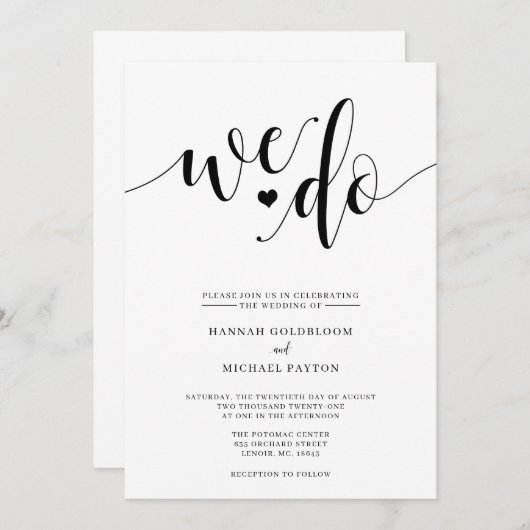 Rustique Nous faisons Faire-part de mariage (Devant / Derrière)