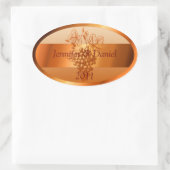 Rustique Orange Custom Wine Étiquette Mariage de a (Sac)