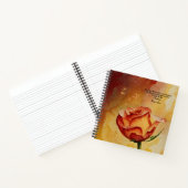 Rustique Orange Rose Flower Emerson Quote Journal (Intérieur)