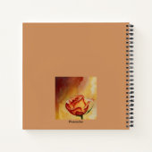 Rustique Orange Rose Flower Emerson Quote Journal (Dos)
