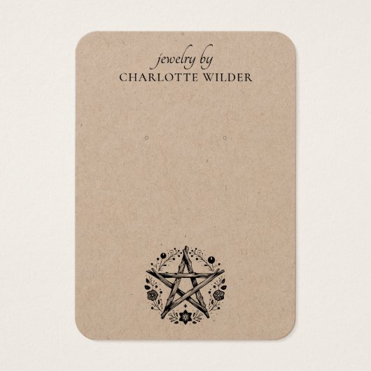 Rustique Pagan Wiccan Pentacle Bijoux à oreille Kr (Devant)