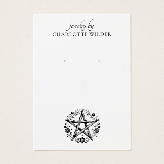 Rustique Pagan Wiccan Pentacle Bijoux oreille (Devant)