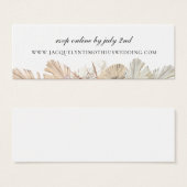 Rustique Palm Frond Mariage site web RSVP (Devant & derrière)