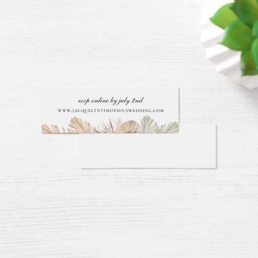 Rustique Palm Frond Mariage site web RSVP (Bureau)