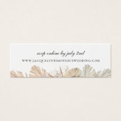 Rustique Palm Frond Mariage site web RSVP (Devant)