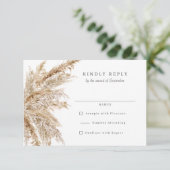 Rustique Pampas Mariage Grass RSVP Réponse (Debout devant)