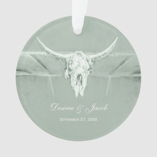 Rustique Pastel Sage Vert Blanc Vache Occidentale  (devant)