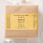 Rustique patiné papier style étiquette cosmétique  (En situation)