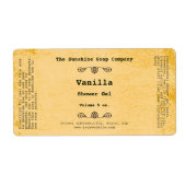 Rustique patiné papier style étiquette cosmétique  (Devant)