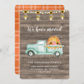 Rustique Pays Automne Harvest Moving Faire-part (Devant / Derrière)