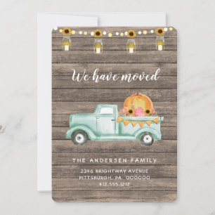 Rustique Pays Automne Harvest Moving Faire-part