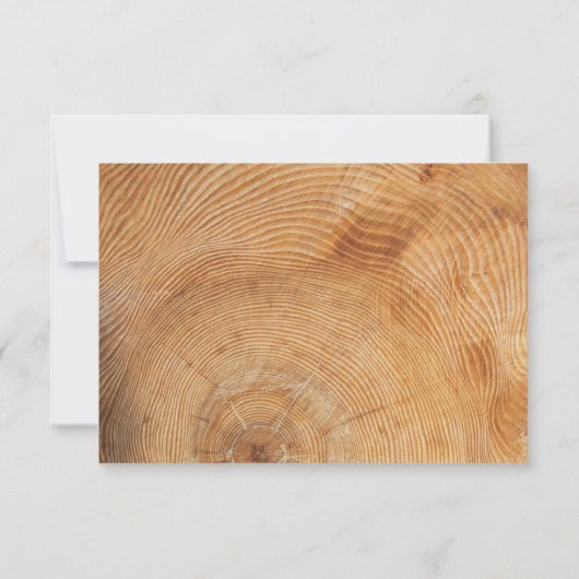 Rustique Pays Bois Double Coeurs Mariage RSVP (Dos)