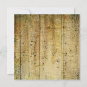 Rustique Pays Carré dentelle de bois Faire-part de (Dos)