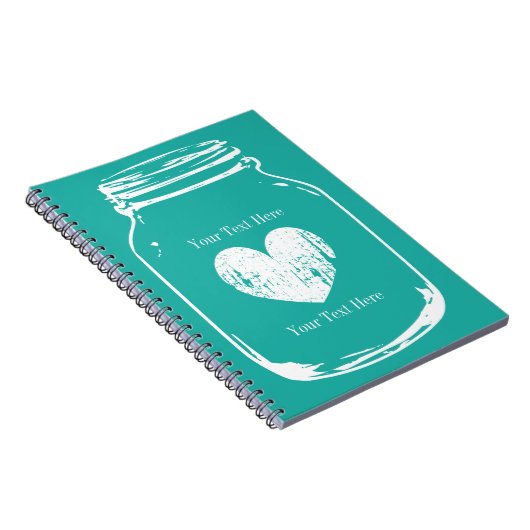 rustique pays chic mason jar journal carnet (Côté Droit)